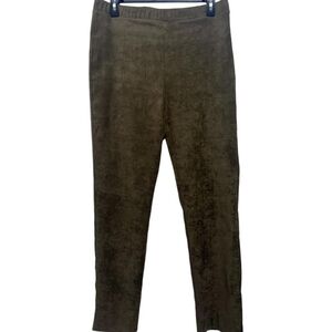 Kobi Halperin Women's Ankle- Length Trousers Size M Brown Stretchy and Velvety.